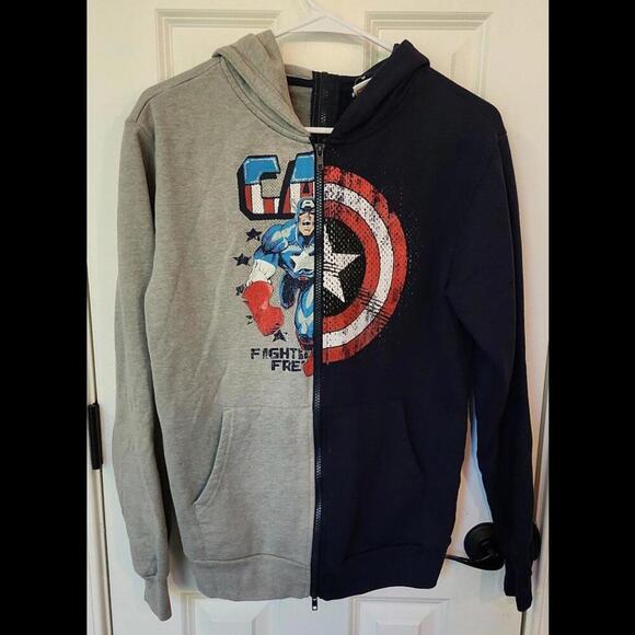Marvel Captain‎ America Split Hooded Jacket - Picture 1 of 3
